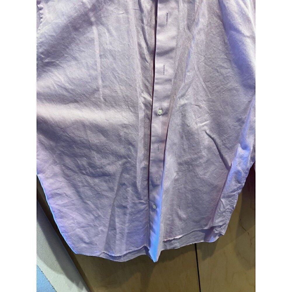 Lorenzo Uomo Mens 16 32/33 Trim Fit Notch Cuff Pink EUC